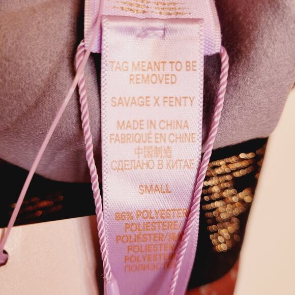 New Savage X Fenty maroon red animal print halter bodysuit size small - Picture 3 of 12